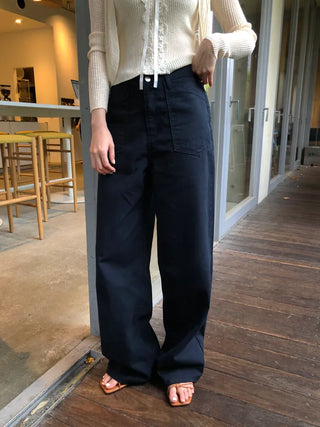 Wide cotton pants