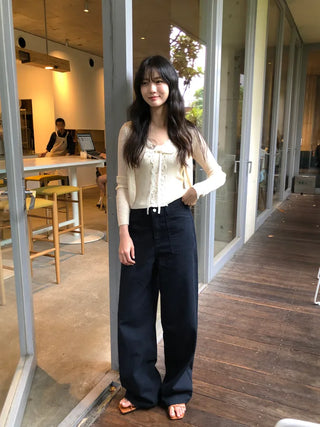 Wide cotton pants