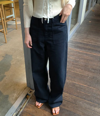 Wide cotton pants