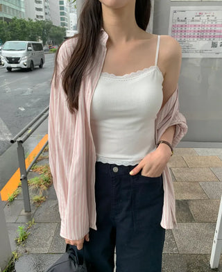 [4 colors] Square neck puff sleeve blouse