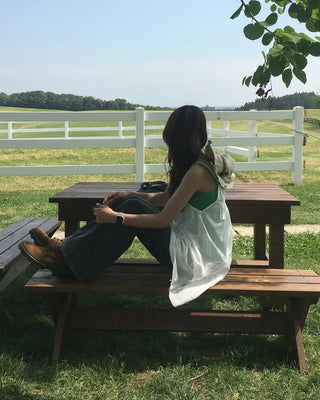 Punching Lace Ribbon Camisole Tunic