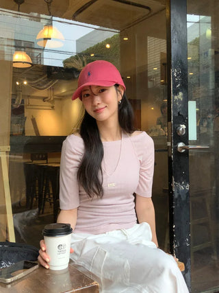 [3 colors] Ribbon Collar Wrap Blouse