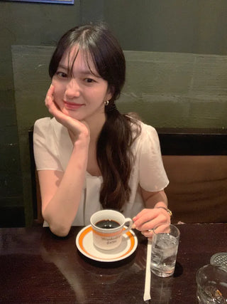 [3 colors] Tie Ribbon Blouse