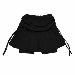 [3 colors] Slit skirt pants
