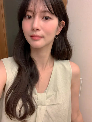 [2 colors] Ribbon balloon blouse