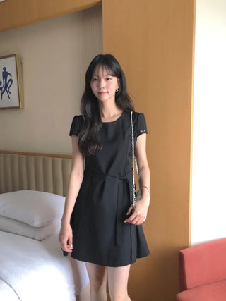 [2 colors] Belt Flexible Dress