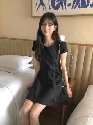 [2 colors] Belt Flexible Dress