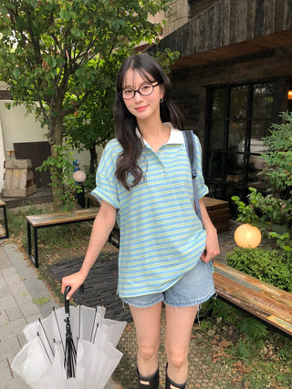 [6 colors] Striped camisole
