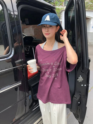 [2 colors] Summer Two-Button Henley Neck