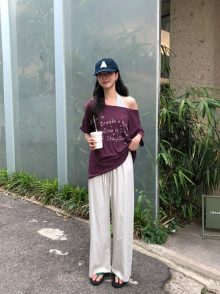 [2 colors] Summer Two-Button Henley Neck