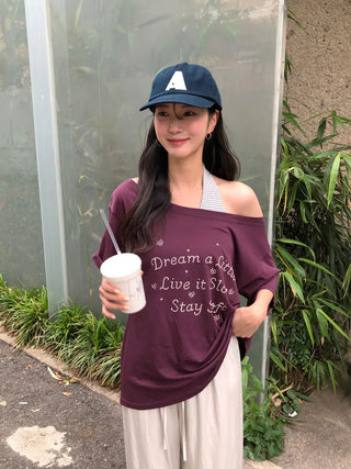[2 colors] Summer Two-Button Henley Neck