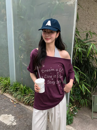 [2 colors] Summer Two-Button Henley Neck
