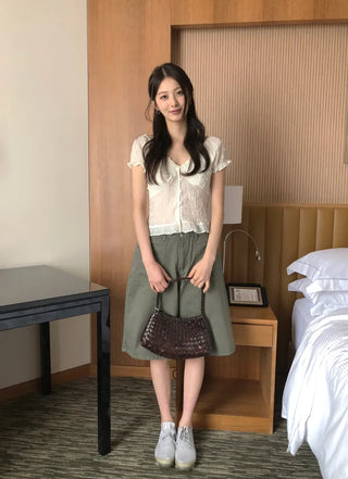 [2 colors] Bermuda Cotton Pants
