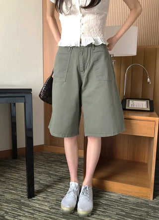 [2 colors] Bermuda Cotton Pants