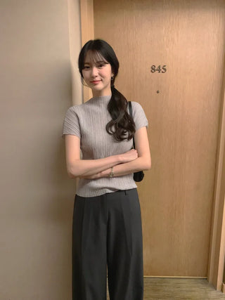 [3 colors] Pleated T-shirt