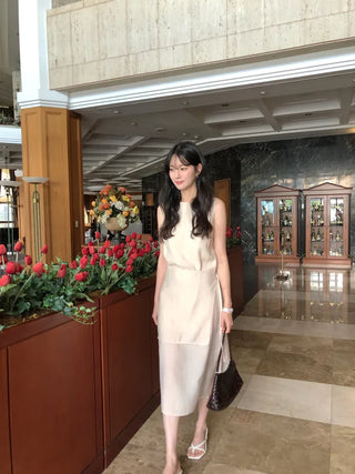 [2 colors] Wrap Point Dress