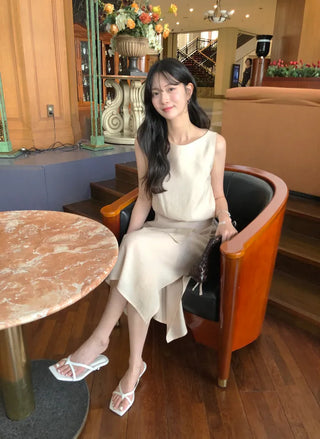 [2 colors] Wrap Point Dress