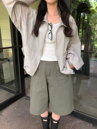 [2 colors] Bermuda Cotton Pants