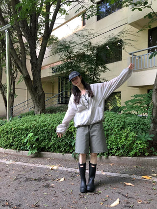 [2 colors] Bermuda Cotton Pants