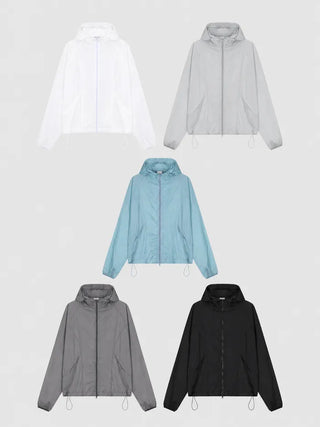[5 colors] Hooded Windbreaker