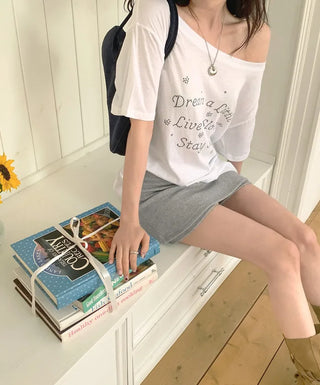 [2 colors] Summer Two-Button Henley Neck