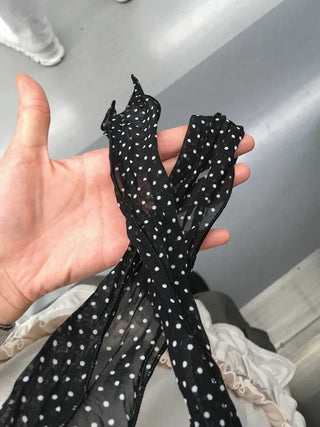 [2 colors] Mini polka dot scarf