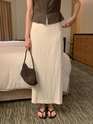 [3 colors] Summer Long Skirt