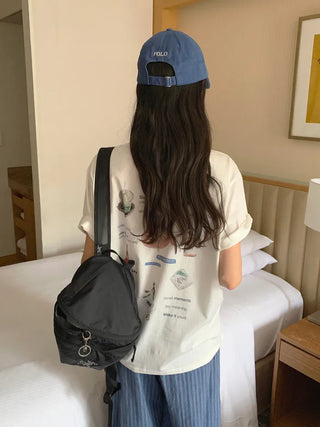 [2 colors] Back Point Boxy Short Sleeve T-Shirt
