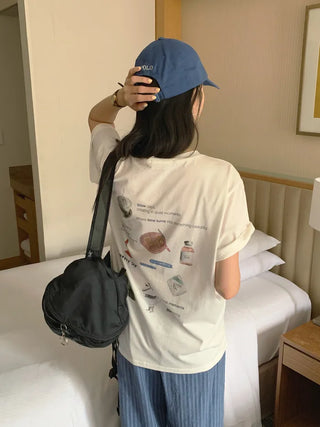 [2 colors] Back Point Boxy Short Sleeve T-Shirt