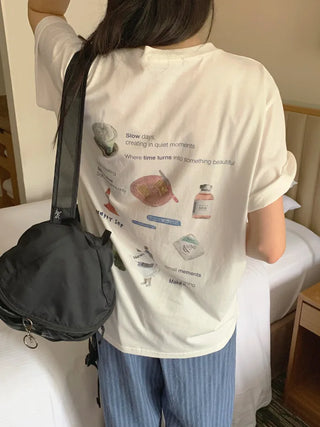 [2 colors] Back Point Boxy Short Sleeve T-Shirt