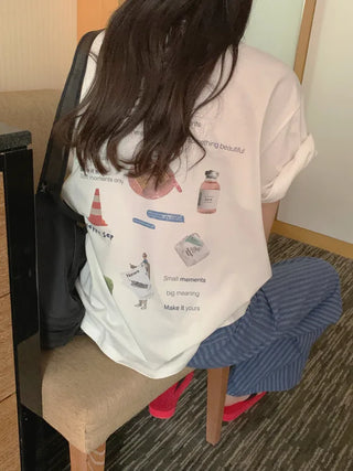 [2 colors] Back Point Boxy Short Sleeve T-Shirt