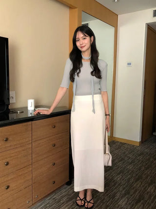[3 colors] Summer Long Skirt
