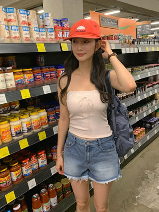 Wandering denim shorts