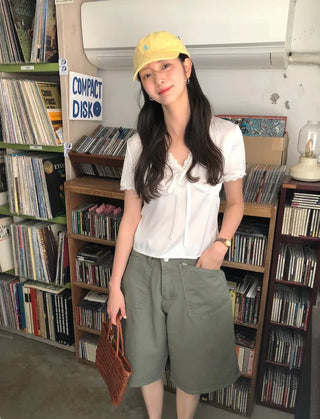 [2 colors] Bermuda Cotton Pants