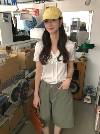 [2 colors] Bermuda Cotton Pants