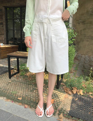 [2 colors] Bermuda Cotton Pants