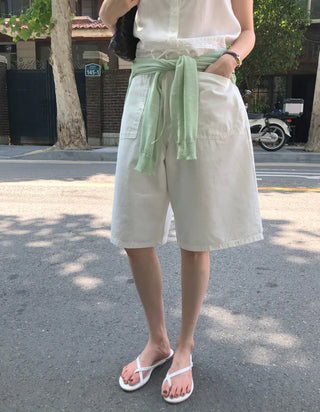 [2 colors] Bermuda Cotton Pants