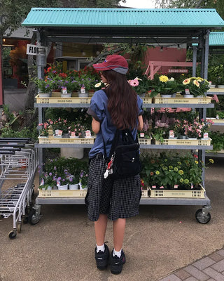 3-way multi-pocket denim bag