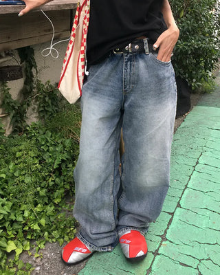 (Unisex) Unique Double Hip Pocket Jeans