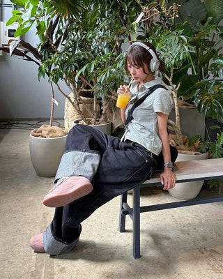 Graph Check Seersucker Layered Half Shirt