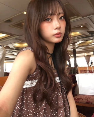 Polka Dot Lace Ribbon Camisole Tunic