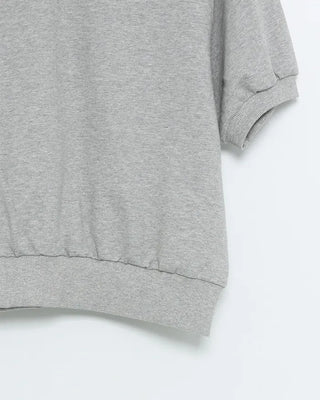 V-neck short-sleeve sweatshirt