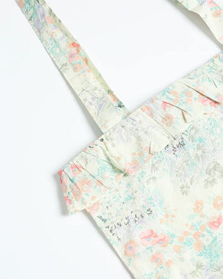 Frill Wrap Antique Flower Tote Bag