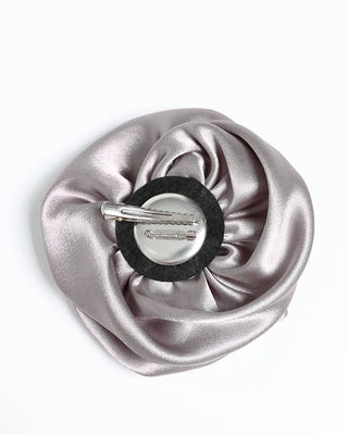 Satin flower brooch