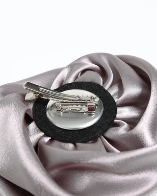 Satin flower brooch