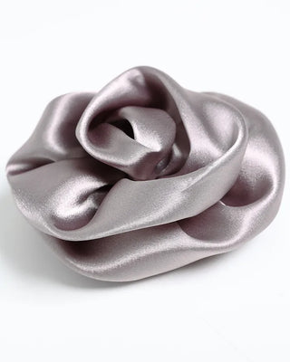 Satin flower brooch