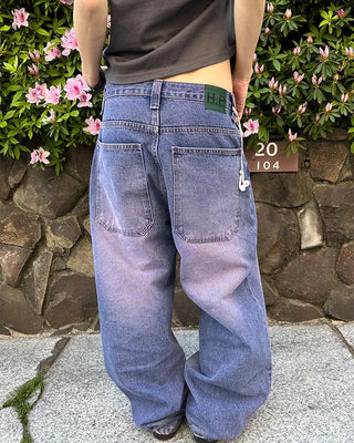 (ORIGINAL) Loose-fit denim pants (purple)