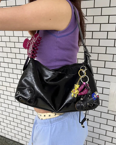 Eyelet Square Shoulder Bag