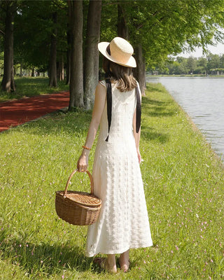 [1st Re-release] (ORIGINAL) Lace Heart Neck A-Line Long Dress