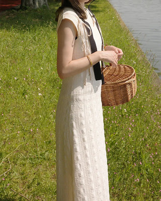 [1st Re-release] (ORIGINAL) Lace Heart Neck A-Line Long Dress